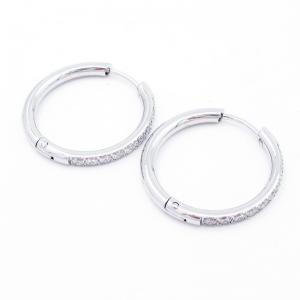 Stainless Steel Stone&Crystal Earring - KE119172-WM