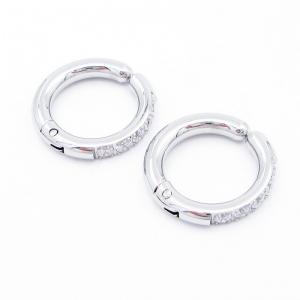 Stainless Steel Stone&Crystal Earring - KE119173-WM