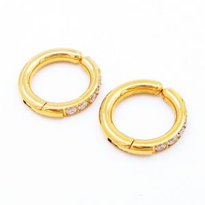Stainless Steel Stone&Crystal Earring - KE119174-WM