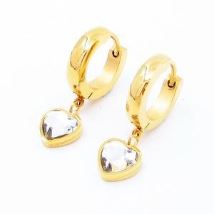 Stainless Steel Stone&Crystal Earring - KE119176-WM