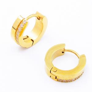 Stainless Steel Stone&Crystal Earring - KE119179-WM