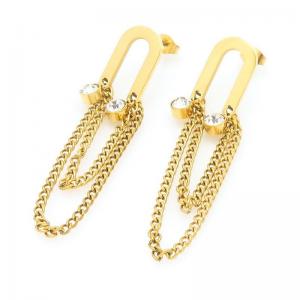 Stainless Steel Stone&Crystal Earring - KE119590-HM