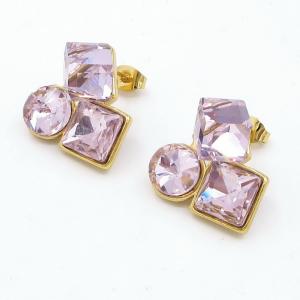 Stainless Steel Stone&Crystal Earring - KE120154-SP
