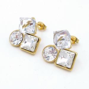 Stainless Steel Stone&Crystal Earring - KE120156-SP