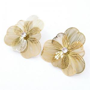 Stainless Steel Stone&Crystal Earring - KE120158-SP