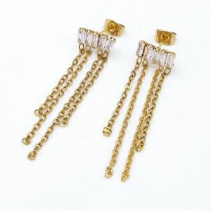 Stainless Steel Stone&Crystal Earring - KE120164-SP