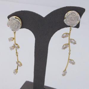 Stainless Steel Stone&Crystal Earring - KE120179-SP