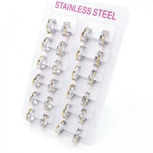 Stainless Steel Stone&Crystal Earring - KE120221-XY