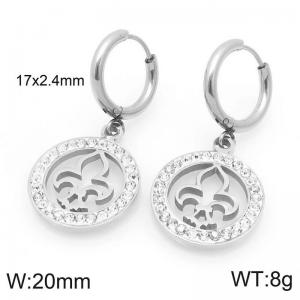 Stainless Steel Stone&Crystal Earring - KE120376-Z
