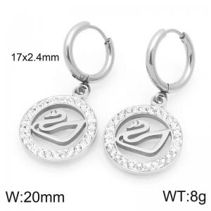 Stainless Steel Stone&Crystal Earring - KE120378-Z