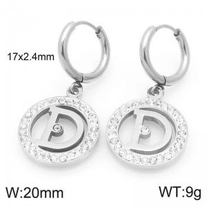 Stainless Steel Stone&Crystal Earring - KE120385-Z