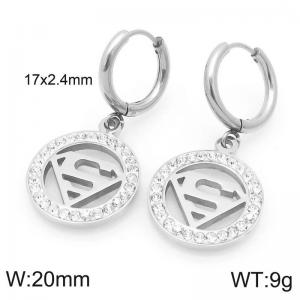 Stainless Steel Stone&Crystal Earring - KE120387-Z