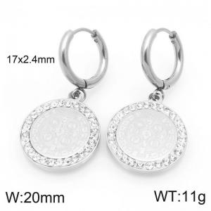 Stainless Steel Stone&Crystal Earring - KE120401-Z
