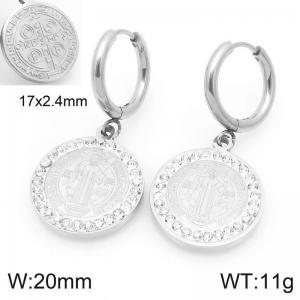 Stainless Steel Stone&Crystal Earring - KE120402-Z