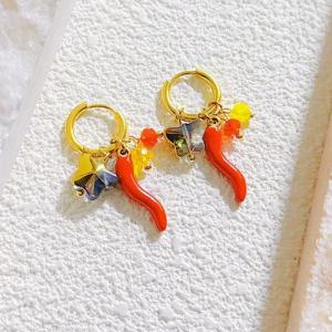 SS Gold-Plating Earring - KE120470-SXSJ