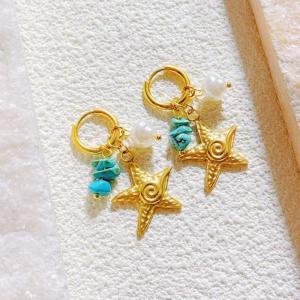 SS Gold-Plating Earring - KE120476-SXSJ