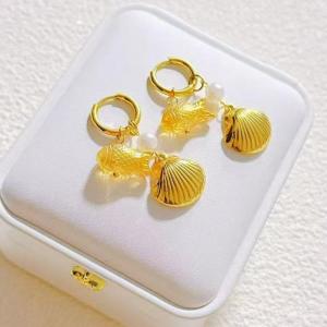 SS Gold-Plating Earring - KE120478-SXSJ