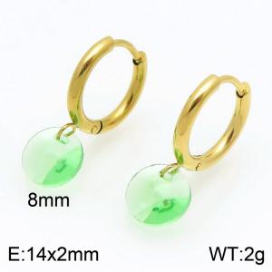 Stainless Steel Stone&Crystal Earring - KE120736-Z