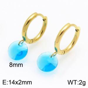 Stainless Steel Stone&Crystal Earring - KE120739-Z