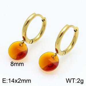 Stainless Steel Stone&Crystal Earring - KE120740-Z