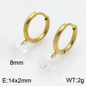 Stainless Steel Stone&Crystal Earring - KE120742-Z