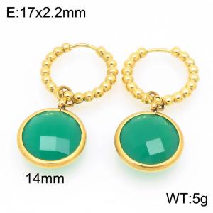 Stainless Steel Stone&Crystal Earring - KE121186-Z