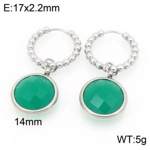 Stainless Steel Stone&Crystal Earring - KE121187-Z