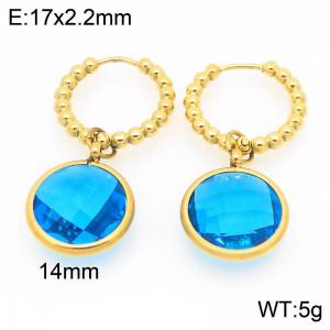 Stainless Steel Stone&Crystal Earring - KE121190-Z