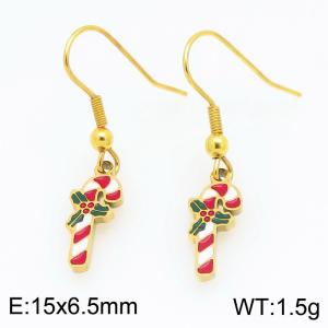 Stainless steel Christmas gift Dripping Oil earrings for ladies as Jewelry Gifts - KE121234-Z