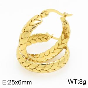 SS Gold-Plating Earring - KE121652-LO