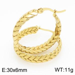 SS Gold-Plating Earring - KE121653-LO