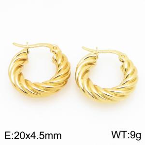 SS Gold-Plating Earring - KE121656-LO