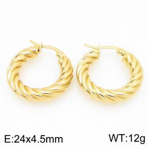 SS Gold-Plating Earring - KE121657-LO