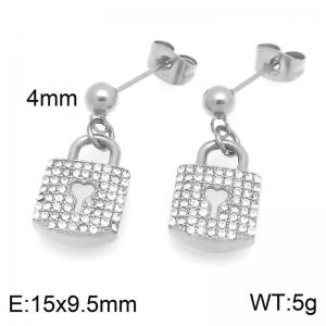 Stainless Steel Stone&Crystal Earring - KE123077-Z