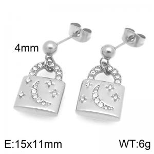 Stainless Steel Stone&Crystal Earring - KE123079-Z