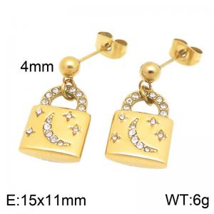 Stainless Steel Stone&Crystal Earring - KE123080-Z