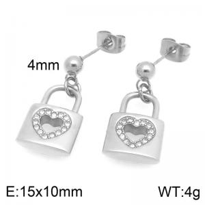 Stainless Steel Stone&Crystal Earring - KE123083-Z