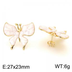 SS Gold-Plating Earring - KE124005-SP
