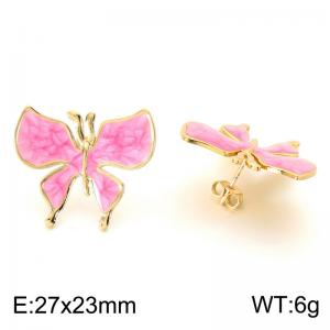 SS Gold-Plating Earring - KE124007-SP