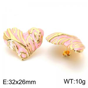 SS Gold-Plating Earring - KE124010-SP