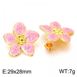 SS Gold-Plating Earring - KE124036-SP