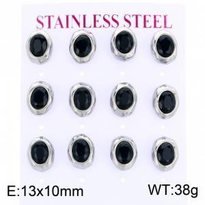 Stainless Steel Stone&Crystal Earring - KE134150-HR