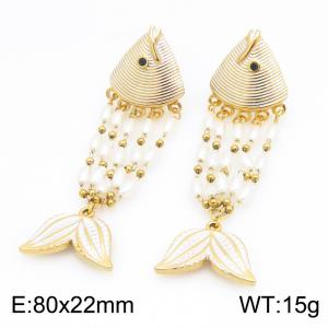 SS Gold-Plating Earring - KE134230-SP