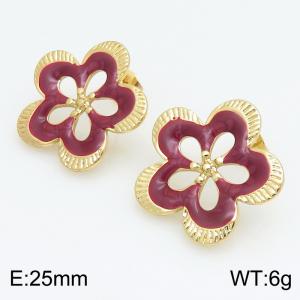 SS Gold-Plating Earring - KE134250-SP