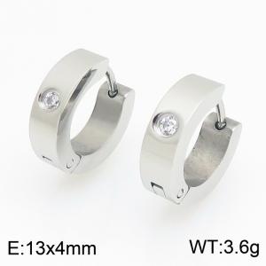 Fashion Jewelry Stainless Steel Rhinestone Earrings - KE134265-GC