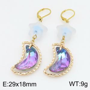 Stainless Steel Stone&Crystal Earring - KE134522-SS