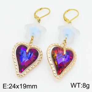 Stainless Steel Stone&Crystal Earring - KE134526-SS