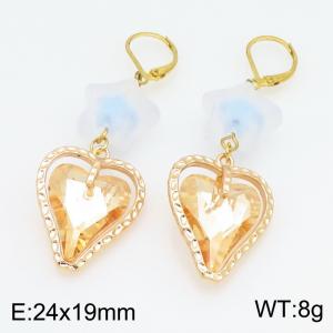 Stainless Steel Stone&Crystal Earring - KE134529-SS