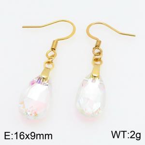 Stainless Steel Stone&Crystal Earring - KE134533-SS