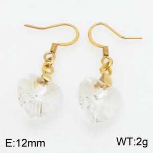 Stainless Steel Stone&Crystal Earring - KE134535-SS
